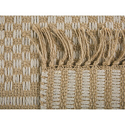 Beliani Tapis beige à carreaux 50 x 80 cm ADABAG pas cher