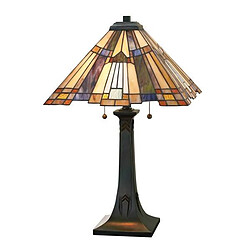 Elstead Lighting Lampe de table Tiffany à 2 lumières, bronze, E27