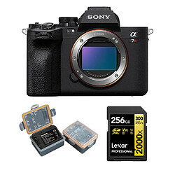 Sony Alpha A7R V Caméra+Lexar 256GB Professional 2000x UHS-II SDXC Memory Card + Kingma 2000mAh Battery (Sony NP-FZ100)