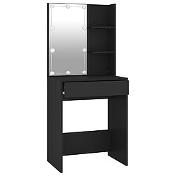 Helloshop26 Coiffeuse design contemporaine avec led 60 x 40 x 140 cm noir 02_0006353