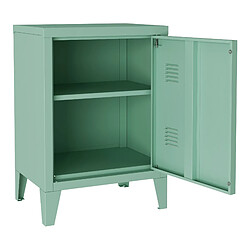 Avis Helloshop26 Table de chevet en acier laminé 57 x 40 x 30 cm vert pastel mat 03_0008685