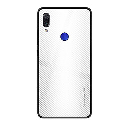 Wewoo Coque Pour Xiaomi Redmi Note 7 étui de protection en verre dégradé de texture blanc