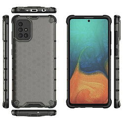 Coque en TPU peau de nid d'abeille hybride antichoc noir pour votre Samsung Galaxy A71