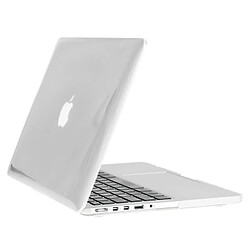 Wewoo Housse Étui blanc pour Macbook Pro Retina 15,4 pouces Chapeau-Prince 3 en 1 Crystal Hard Shell de protection avec clavier de et prise de poussière de port