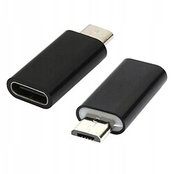 GUPBOO Adaptateur USB TYPE-C - Micro USB Noir,JL666