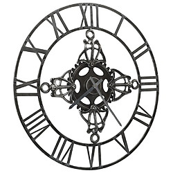 vidaXL Horloge murale Argenté 78 cm Métal