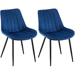 Acheter Non Lot de 2 chaises Rahden en velours