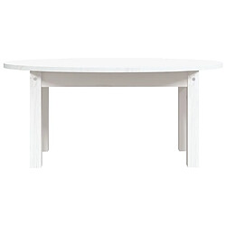 Maison Chic Table basse,Table Console Table d'appoint, Table pour salon Blanc 80x40x35 cm Bois massif de pin -MN23169 pas cher