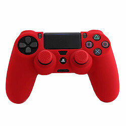 Blade PlayStation 4 - Peau de contrôleur de silicone, y compris les poignées de pouce - rouge