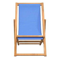 Avis Maison Chic Chaise de terrasse jardin,fateuill d'extérieur Teck 56x105x96 cm Bleu -GKD78731