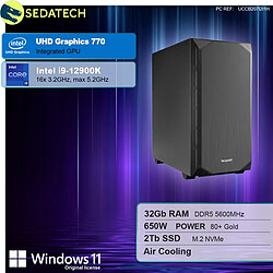 Sedatech PC Gamer Silent Silent • Intel i9-12900K • 32Go DDR5 • 2To SSD M.2 • Windows 11