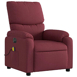 Avis vidaXL Fauteuil de massage inclinable électrique Rouge bordeaux Tissu