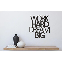 EPIKASA Décoration Murale en Métal Work Hard Dream Big 1 pas cher