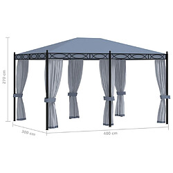 Maison Chic Tonnelle | Pergola avec moustiquaire 3x4 m Anthracite Acier -GKD64543 pas cher