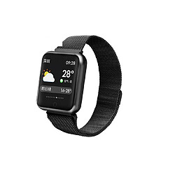 YP Select 1,3 pouces Écran couleur Pression artérielle Moniteur de fréquence cardiaque Sport Bluetooth Smart Wristband Watch-NOIR