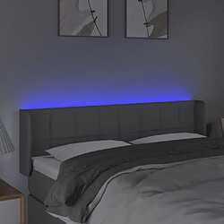 Acheter Maison Chic Tête de lit scandinave à LED,meuble de chambre Gris clair 147x16x78/88 cm Tissu -MN75967