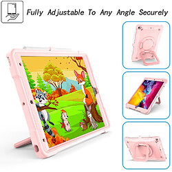 Coque en TPU + silicone avec béquille rotative à 360°, antichoc or rose pour votre Apple iPad 10.2 (2021)