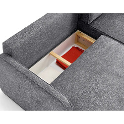 Lisa Design Apolline - canapé d'angle réversible 4 places convertible avec coffres en tissu moucheté pas cher