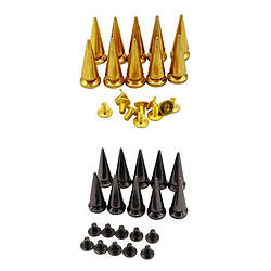 20x 10x25mm Grand Cône Pointes Punk Rivets Pointes Pour DIY Craft Bag Vêtements