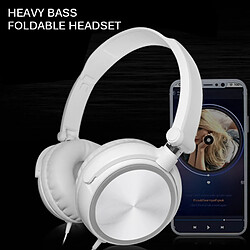 GUPBOO Casque filaire son HD casque supra-auriculaire son Hi-Fi musique casque stéréo casque réglable Flexible pour PC téléphone MP3