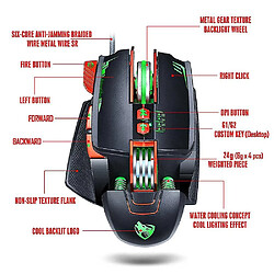 Universal V9 USB Wired Programmable Gaming Mouse 3200DPI Backlight réglable 8 Bouton personnalisé Mécanique