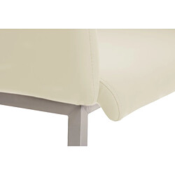 Avis Decoshop26 Chaise de salle à manger fauteuil visiteur design moderne en PVC crème et acier inoxydable 10_0001917