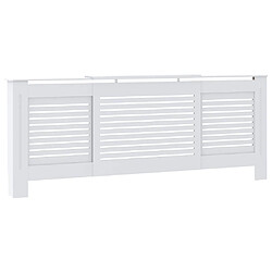 vidaXL Cache-radiateur MDF Blanc 205 cm