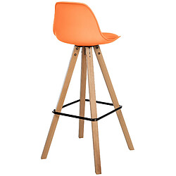 Non Tabouret de bar Corbin simili cuir Carré naturel pas cher