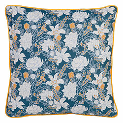 BigBuy Home Coussin Bleu Fleurs 60 x 10 x 60 cm