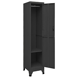 Avis vidaXL Armoire à casiers Anthracite 38x45x180 cm Acier