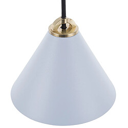 Beliani Lampe suspension ARAGON Métal Bleu clair pas cher