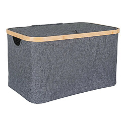 House Nordic Panier en bambou gris foncé 30 x 45 x 25 cm