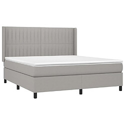 Avis vidaXL Sommier à lattes de lit matelas LED Gris clair 160x200 cm Tissu