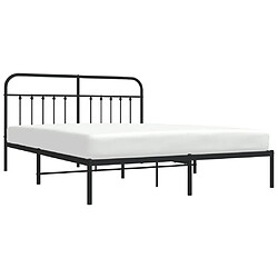 Avis Maison Chic Lit adulte - Cadre de lit métal avec tête de lit,Structure du lit Contemporain pour chambre noir 183x213 cm -MN94366