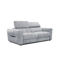 Acheter Courtois Laville Canapé droit Calvera 3 places avec 2 relax électriques tissu gris clair