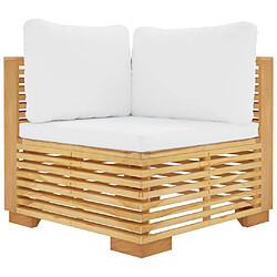 Acheter Maison Chic Salon de jardin 5 pcs + coussins - Mobilier/Meubles de jardin - Table et chaises d'extérieur Bois de teck solide -MN54935