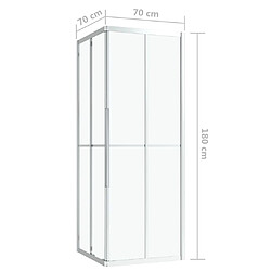 vidaXL Cabine de douche ESG 70x70x180 cm pas cher