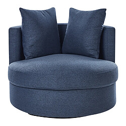 Acheter Beliani Fauteuil DALBY Tissu Bleu foncé