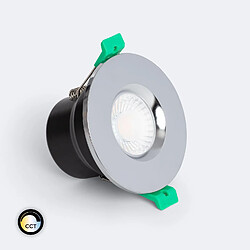 Ledkia Spot Downlight Ignifuge LED 5-8W Rond Dimmable IP65 Coupe Ø 65 mm Solid Design Argent Sélectionnable (Neutre-Froid)