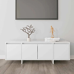 Maison Chic Meuble TV scandinave - Banc TV pour salon Blanc 120x30x40,5 cm Aggloméré -MN59994