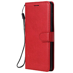 Etui en PU avec support rouge pour votre Samsung Galaxy A21s