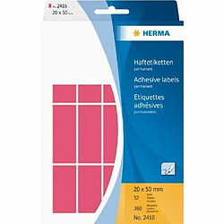 Herma 2416 Étiquettes universelles 20 x 50 mm 360 pièces Rouge