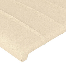 Maison Chic Tête de lit moderne avec oreilles pour chambre - Décoration de lit Crème 103x23x118/128 cm Tissu -MN75197 pas cher