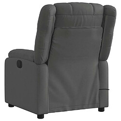 Acheter vidaXL Fauteuil inclinable de massage électrique gris foncé tissu