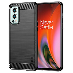 Coque en TPU MOFI Texture en fibre de carbone, surface brossée, noir pour votre OnePlus Nord 2 5G