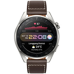 Huawei Watch 3 Pro Classic Montre Connectée 1.43" AMOLED Wi-Fi GPS Tracker d'Activité Marron