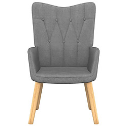 Avis Maison Chic Chaise de relaxation | Fauteuil relax avec tabouret Gris foncé Tissu -GKD37315