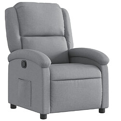 vidaXL Fauteuil inclinable Gris clair Tissu