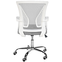 Avis Decoshop26 Chaise de bureau hauteur réglable avec revêtement en maille respirante microfibre gris pieds métal chromé 10_0002690