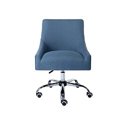 Avis Vente-Unique Chaise de bureau - Tissu - Bleu - Hauteur réglable - WONDIO